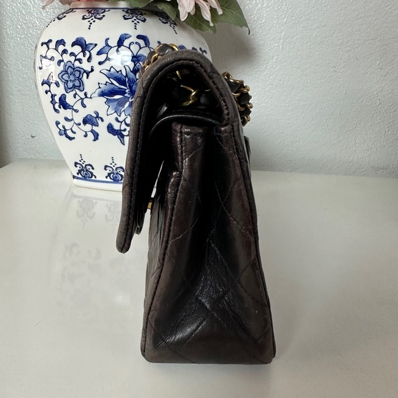 Vintage Chanel lambskin 24k gold plated small double flap - Picture 7 of 16